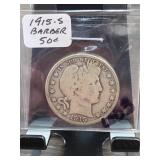 1915-S Barber Half Dollar