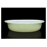 PYREX Green-and-White Glass Dish