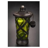 Decorative Green Glass Caged Lantern