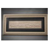 Framed Cat Bas-Relief Wall Artwork