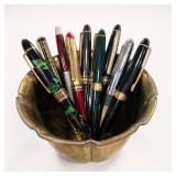 Vintage Pens Schaffer and more in Brass Dish