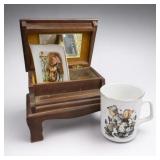 Lot of Decorative Plaque, Box & Hummel Mug