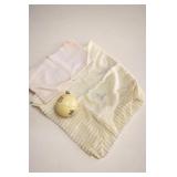 Lot of Decorative Textiles and Illustrated Ball