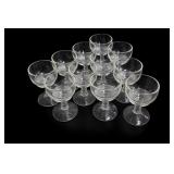 Clear Ribbed Coupe Glasses