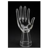 Clear Glass Hand Ring Holder Stand