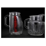 Lot of Glass Pitchers, Including Pyrex Evenflo