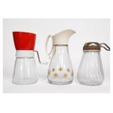 3-Piece Log Cabin Pitcher & Glassware Lot