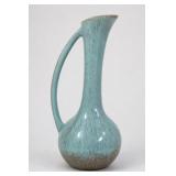 Mid Century Turquoise Speckled Glazed Pitcher