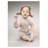 Capodimonte Seated Putto Figurine