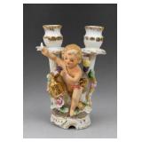 Figural Two-Light Cherub Candelabrum