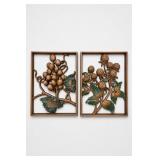 Lot of Syroco Botanical Fruit Plaques
