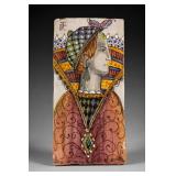 Italian-Made Portrait Ceramic Wall Plaque