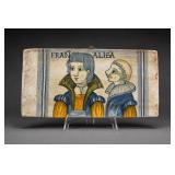 SACA Castelli Painted Ceramic Wall Plaque