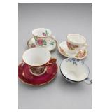 Mixed Decorated Teacup and Saucer Sets