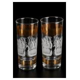 Pair of Gay Fad Studios Viking Ship Tumblers