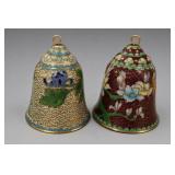 Lot of Cloisonnï¿½-Style Enamel Bells