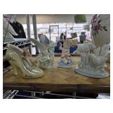 Five Decorative Ceramic Figurines and Vase
