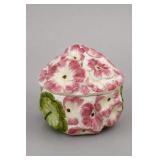 Pink Floral Ceramic Covered Bowl