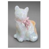 Fenton Pearly Sentiments Glass Cat Figurine