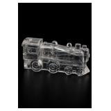 Clear Glass Locomotive Figurine