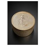 Bulova $20 Saint-Gaudens Coin Stack Clock