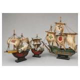 Lot of Santa Maria, Nina & Pinta Models