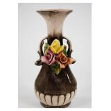 Ialian Handled Floral Ceramic Vase