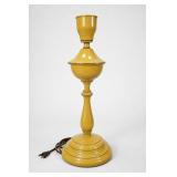 Mustard Yellow Speckled Toleware Table Lamp
