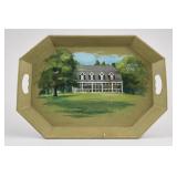 Hand-Painted Toleware Landscape Tray