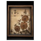 Floral Collage Shadowbox Wall Clock