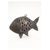 Pierced Metal Fish Lantern