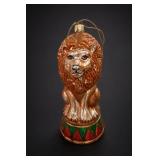 Circus Lion on Drum Glass Christmas Ornament