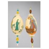 Lot of Decorative Hanging Egg Ornaments