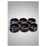 Bernardaud Limoges Cobalt Floral Open Salts