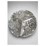 Embossed Fruit & Floral Divided Serving Tray