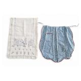 Vintage Apron & Embroidered Dresser Scarf