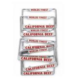 6 California Beef Advertising License Plate Frames