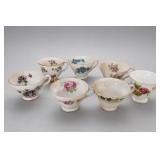 Seven Assorted Floral Ceramic Teacups