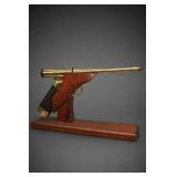 Match-O-Matic Pistol Table Lighter with Stand