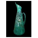 Blenko Sea Green Art Glass Floor Pitcher