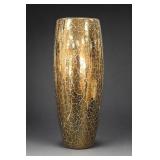 Mid Century Crackle-Glazed Ceramic Vase