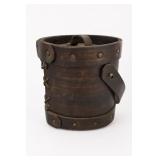 Vintage Leather Ice bucket
