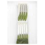9 Imperial USA Avocado Green Steak Knives