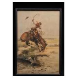 Charles Russell A Bad Hoss Paper Framed print