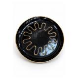 Black Gold-Tone MCM Ceramic Decorative Plate