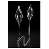 Pair of Handblown Oil lamps