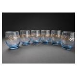Set of six Libbey roly-poly glass tumblers