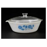 Blue Anchor Hocking Fire-King Sunflower Casserole