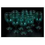 11 Libbey Premier Juniper Green Goblets