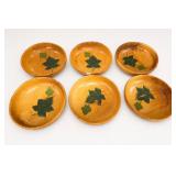 Munising Ivy-Decorated Maple Bowls, Set of 6